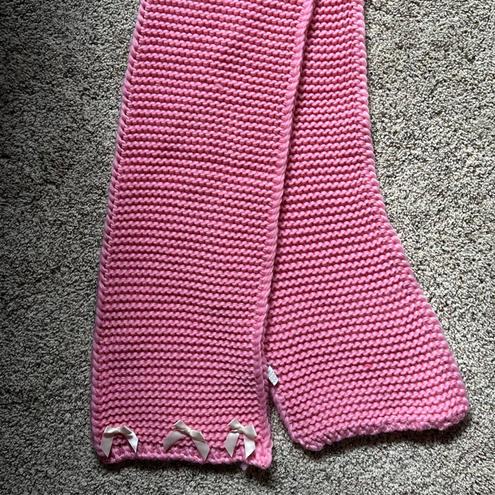Pink Knit Scarf